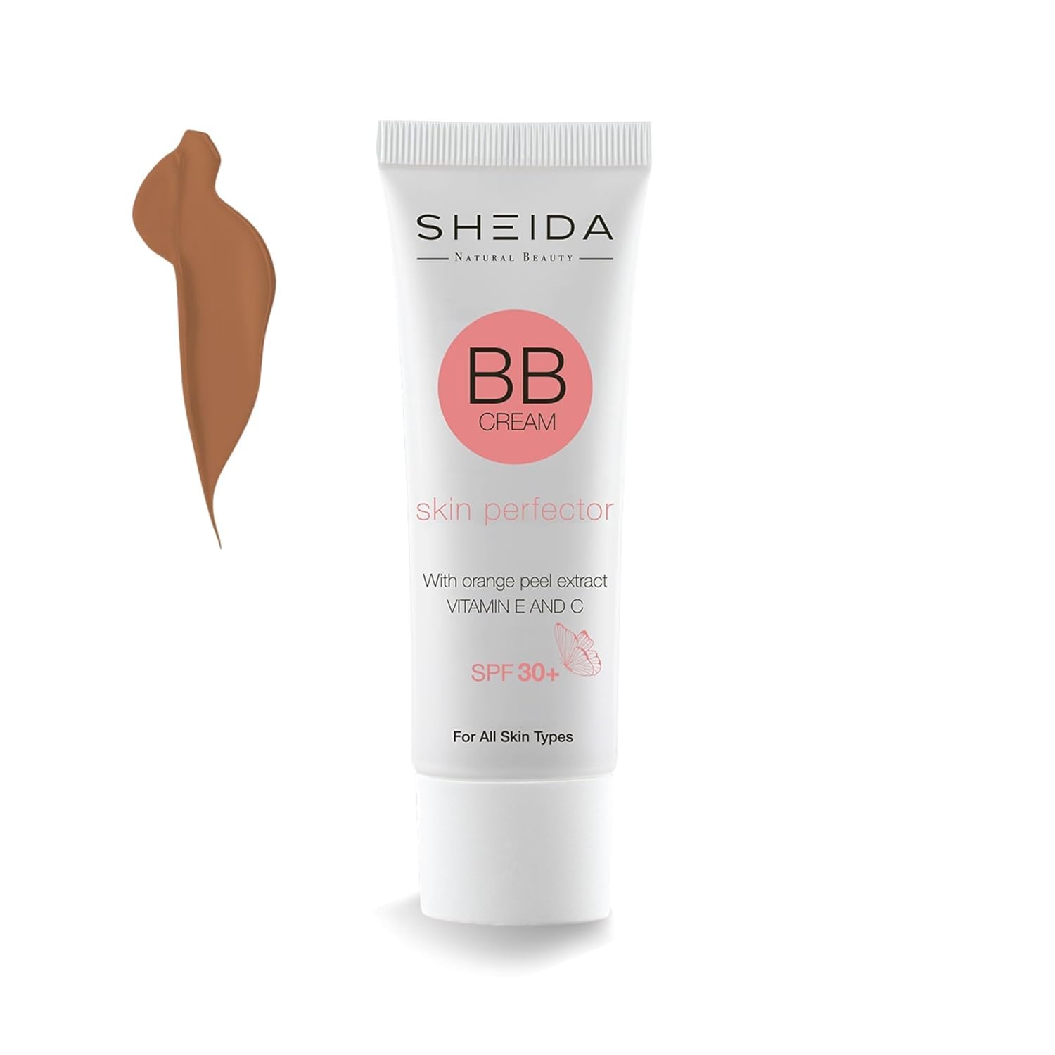 Sheida BB Krem SPF 30+ – Yüksek Kapatıcı, Mat İpeksi Bitiş, Cilt Tonu Eşitleyici, Uzun Süre Kalıcı, Vitamin C & E İçerikli 50 ml - Koyu