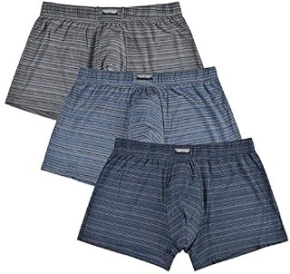KNITLORD Men's Underwear Soft Boxer Shorts Breathable Bamboo Boxer Briefs Short Leg Trunks 4 Pack