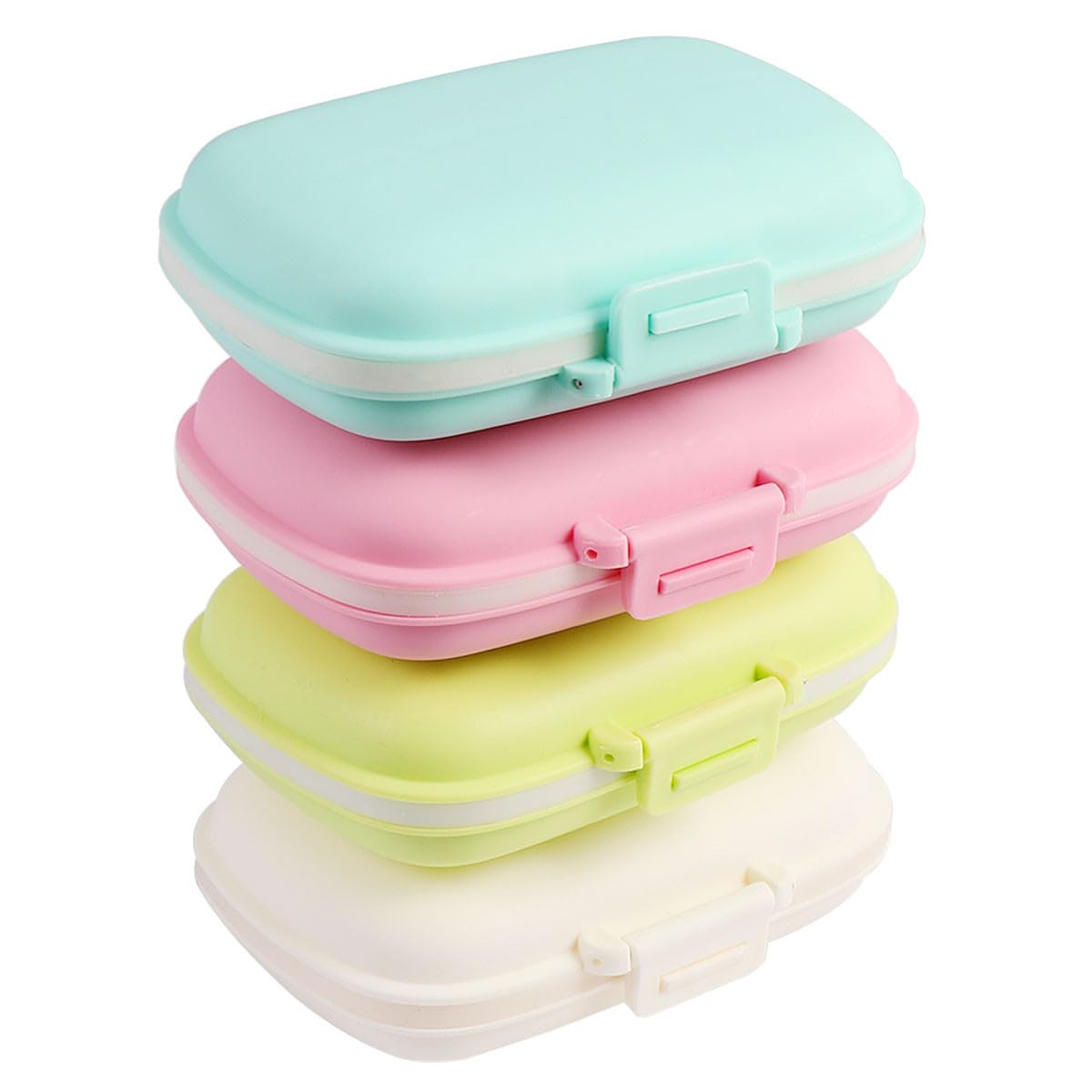 4pcs 8-Grid Double-Layer Moisture-Resistant Pill Organizer Set with Sealed Compartments, Portable Medicine Case for Supplements and Tablets, Travel-Friendly Daily Pill Container