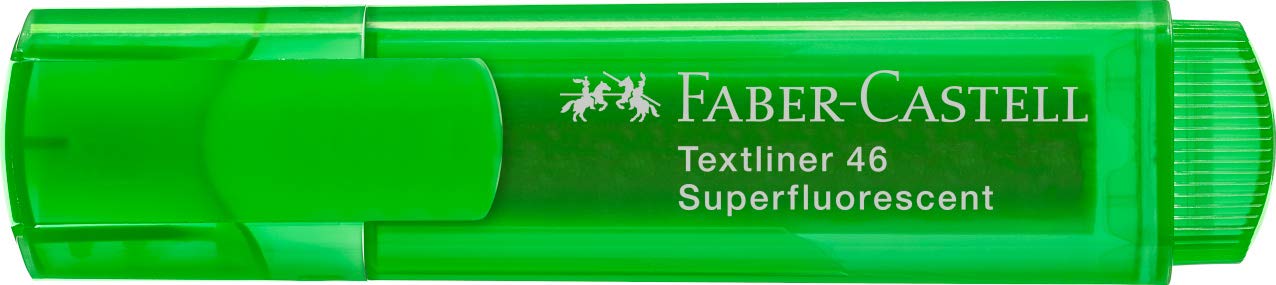 Faber-Castell Textliner 46 Textmarker Superfluoreszierend, Grün, 50 Stück
