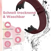 Bcuckood Elastisches Armband Kompatibel mit Xiaomi Smart Band 10/9/8 Damen Herren, dehnbares Uhrenarmband weiches elastisches Nylon Ersatzarmband für Xiaomi Mi Band 10/9/8, 3 Stück – Ansicht 5