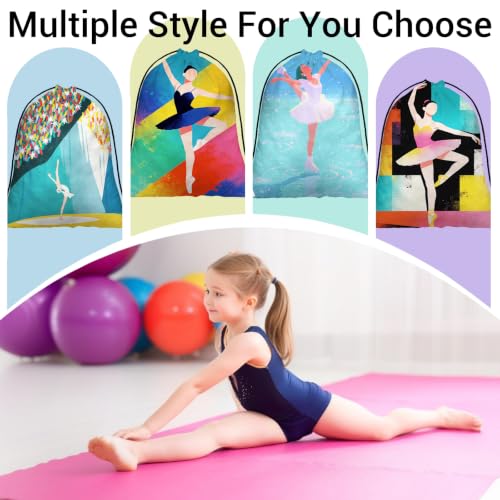 Image of Colorful Floral Gymnastics Grip Bag Small Drawstring Gym Bag Outdoor