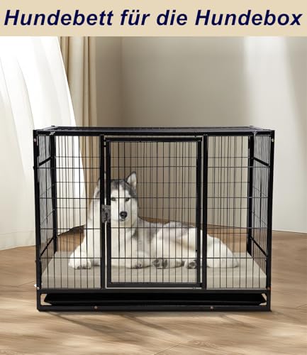 Hundebett mittelgroße Hunde für Hundebox Wasserdicht, Abnehmbarer Hundebettbezug mit Reißverschluss gegen Haaranhaftung