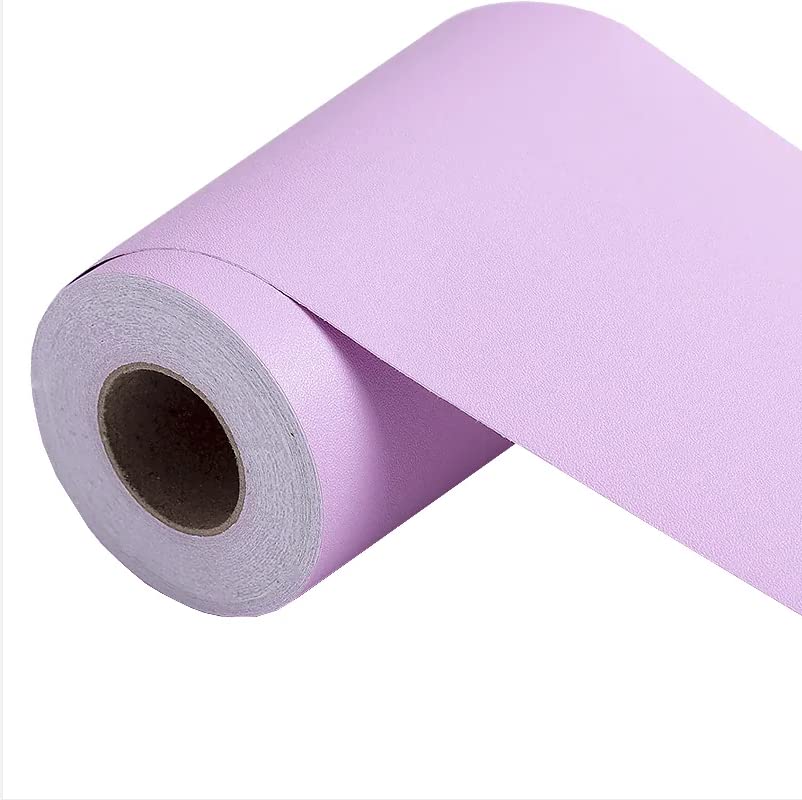 VisitRyl Peel and Stick Wallpaper Borders Self-Adhesive for Bathroom Wall Border Sticker Home Ceiling Decorative Border for Living Room Kitchen Light Powder 20cm X 500cm