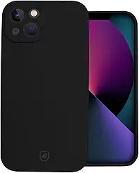 Gshield Capa Case Capinha Silicon Premium Antiderrapante com Interior em Microfibra, Proteção Contra Impressões Digitais, Arranhões, Quedas e Impactos (Preta, iPhone 13)