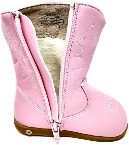 Sneak A' Roos Squeaky Toddler Leather Cowgirl Boots (Pink) (US Size 6) | Image 4