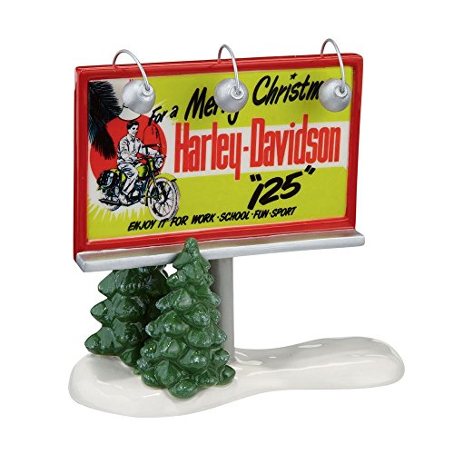 Department 56 Snow Village Harley-Davidson Billboard