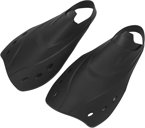 Miniatura 8 de Hapivida Short Fins, Smoother Edges Drain Hole Design Adjustable TPR Swimming Fins for Diving Snorkeling Training, Moderate Softness Comfortable Fit