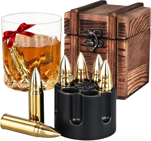 EooCoo Mens Gifts Whiskey Stones Gift Set with 6 Pcs Stones and Box