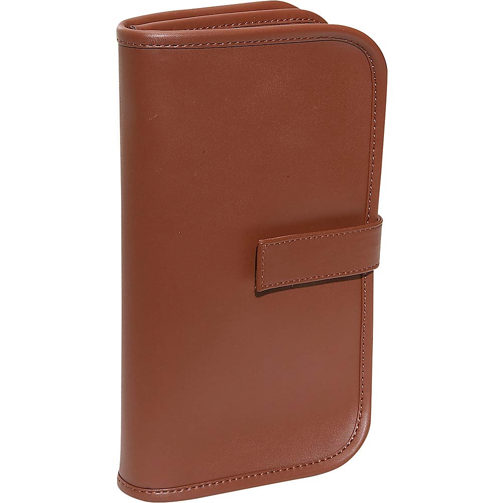 Royce Leather Executive Glove Compartment Organizer in Genuine Leather Brown