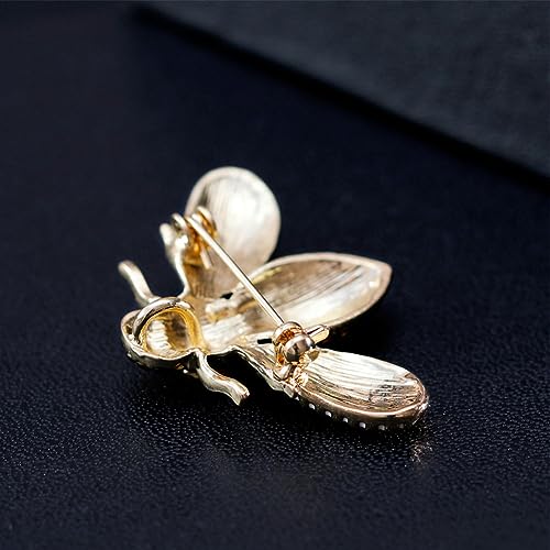Image of 2 PIECESFashionable And Cute Oil Studded Little Bee Brooch That Can Be Decorated With Collars, Dresses, Sweaters, Scarves, And Shawls
