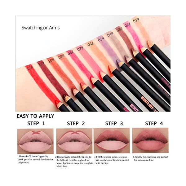 BONNIESTORE-12-Colors-Matte-Lip-Liner-Pencil-Set-High-Pigmented-Long-Lasting-Waterproof-Matte-Lip-Liners-and-Smooth-Makeup-Lip-Pencils BONNIESTORE Matte liquid Lipstick Set, Waterproof lipstick Set (#1)