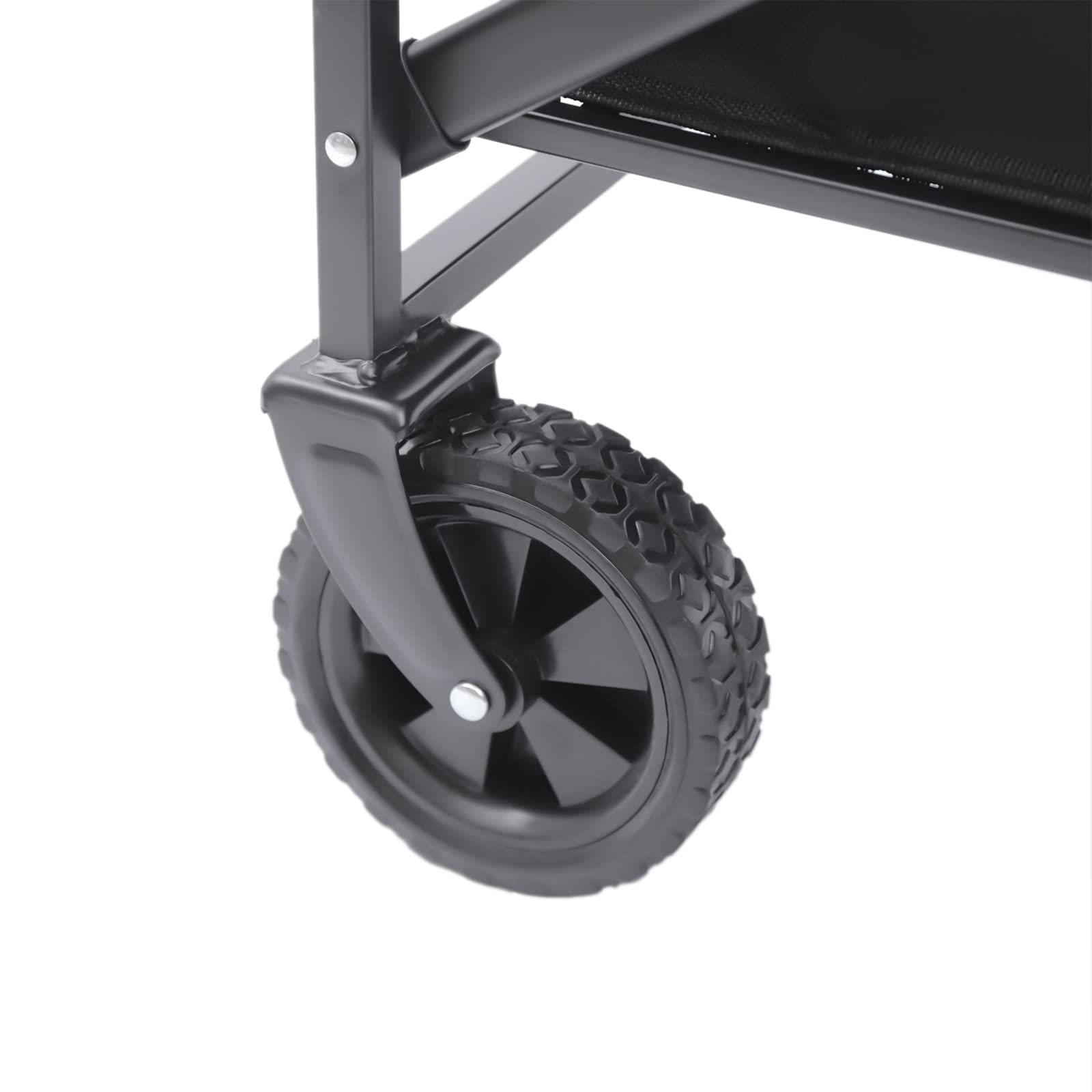 Chariot pliable avec capacité de charge de 80 kg, porte-gobelet, poignée réglable, chariot de transport, chariot de jardin, chariot à main, chariot de jardin, chariot de plage