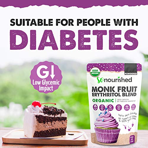 Organic Powdered Monk Fruit Sweetener with Erythritol, 1:1 Sugar Substitute, Keto, 0 Calorie, 0 Net Carb, Non-GMO (Organic, 1 Pound) - Thumbnail 5