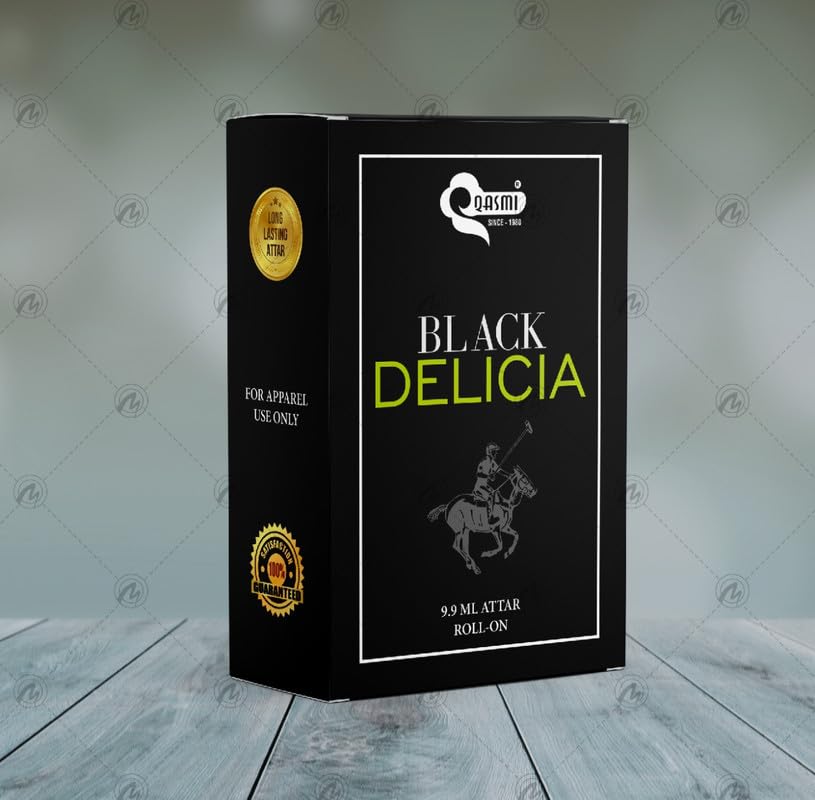 Image of BLACK DELICIA 100% Alcohol-Free Luxury Fragrance for Men and Women Unisex Perfume Long Lasting Attar - 9.9ml Pack