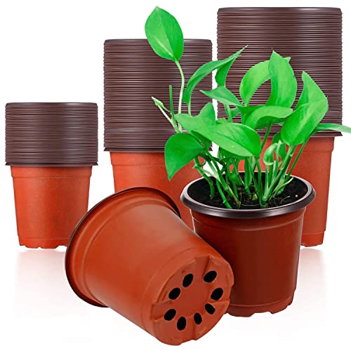 Pflanzentöpfe 100 Stück 9cm Kunststoff Blumentopf Runde Pflanztopf Mini Anzuchttopf für Gärtner Cover