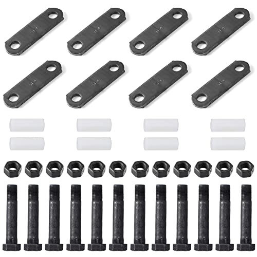 Racewill 2 Pack Trailer Shackle Kit Tandem Axle Trailer Kit for Double Eye Spring (3 500 lbs-7 200 lbs Axles)