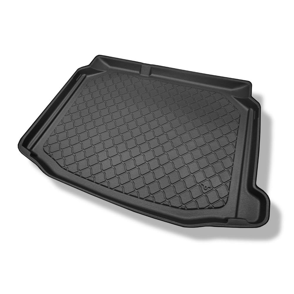 Mossa Vasca Baule Per Seat Leon X-Perience Sportstourer (2014-2020) - Tappetino Bagagliaio In TPE Antiscivolo Con Bordi Rialzati