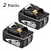 Produktbild 2X BL1860B 5.5Ah Ersatzakku für Makita 18V Lithium Akku BL1860 BL1850B BL1850 BL1840 BL1830 BL1820 194205-3 LXT-400 Werkzeugakkus mit Indikator