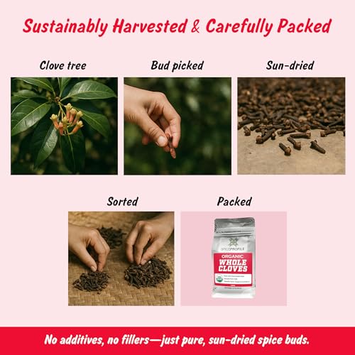 Spice Profile USDA Organic Whole Cloves, Lab Tested, Resealable 3.5 oz Pouch, Laung, Clavos de Olor - Image 5