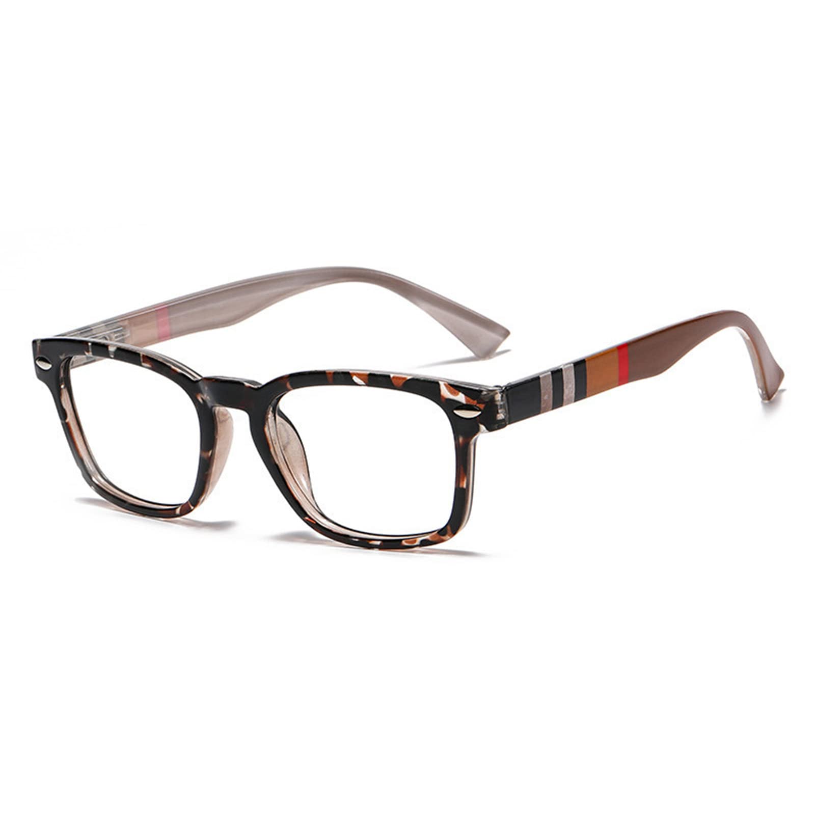 Gafas de Lectura Unisex con Bloqueo de luz Azul, HD, antirreflejo, Lector de computadora, Marco Cuadrado de Moda, Gafas para Ancianos +1.0 a + 3.0, Negro-+1.00