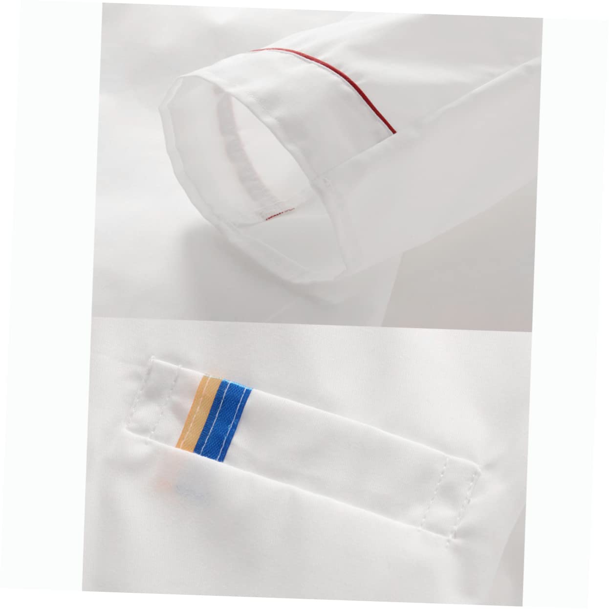 Didiseaon Long Sleeve Splash Chef Coat for Men Women Casual Loose Fit Kitchen Red Oil Easy to Wash for Restaurant Barbecue Hotel Use