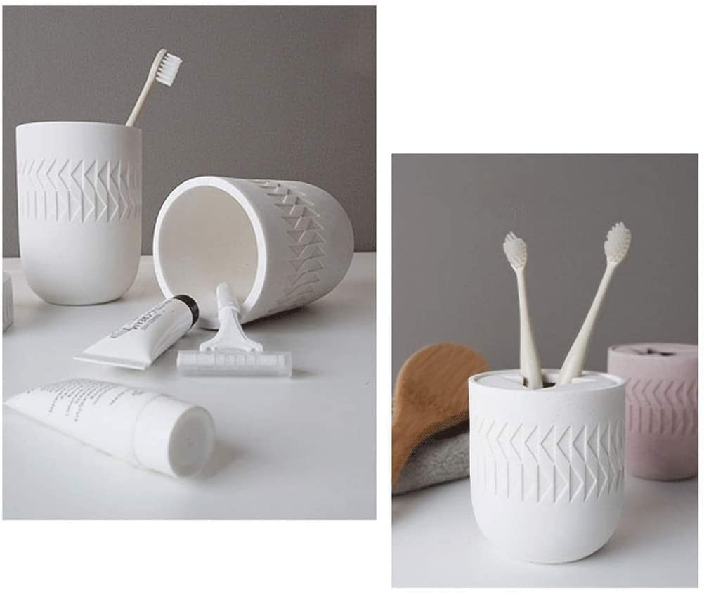 Badezimmer Set Seifenspender Set Badezimmer-Sets Aus Sandstein, 4-teiliges Badezimmer-Zubehör-Set, Lotionspender Mit Seifenschale Aus Edelstahl Deko Badezimmer (Color : C)
