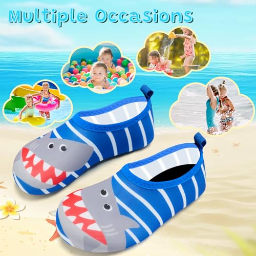 Image of VIFUUR Kids Water Shoes Girls Boys Quick Dry Aqua Socks for Beach Swim Outdoor Sports
