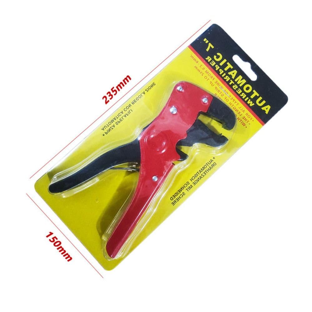 WUZIA Duck Beak Plier 2 in 1 Multifunction Cutting Wire Stripper Portable Non-Slip Cable Stripper Cable Wire Repair(Red) - Image 4