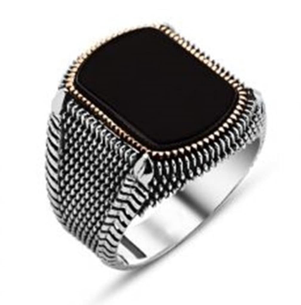 Carat Sutra RARE PRINCE TURKISH Ring | Adjustable Silver Ring with Black onyx | Sterling Silver 925 Ring | jewellery for Mens Ring | With Certificate of Authenticity, US 12/IND 26-27 (B0DCTZTFBY) Amazon Price History, Amazon Price Tracker