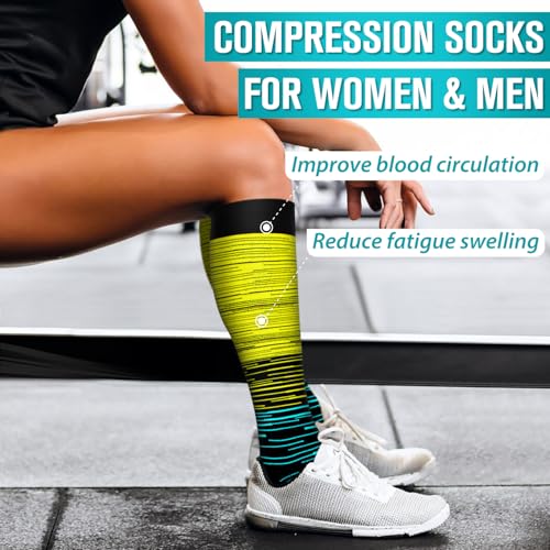 Image of Copper Compression Socks for Women & Men (6 pairs) - Best Support for Nurses, Running, Hiking, Recovery