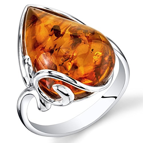 PEORA Genuine Baltic Amber Ring for...