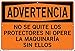Vestil SI-W-45-D-AC-130-SDO NOT REMOVE GUARDS OR OPERATE MACHINERY WITHOUT THEM/NO SE QUITE LOS PROTECTORES NI OPERE LA MAQUINAR?A SIN ELLOS Warning Sign,Alum Composite 0.130"Overall Size18.5"Wx12.5"H