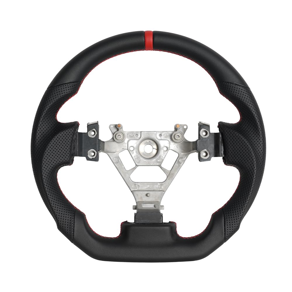 Amazon.com: JIANGGAI Full Leather Steering Wheel, D-Shaped Flat