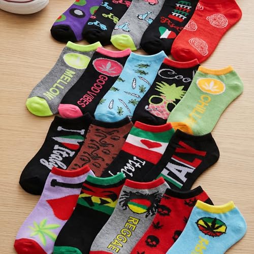 Image of Tipi Toe Women's 20 Pack Colorful Low Cut Socks - Lightweight, Breathable Design for All-Day Comfort Sizes 9-11 /10-13