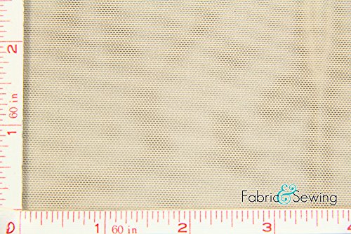 Nude Taupe Power Mesh Net Fabric 4 Way Stretch Nylon Spandex 6 Oz 60-62