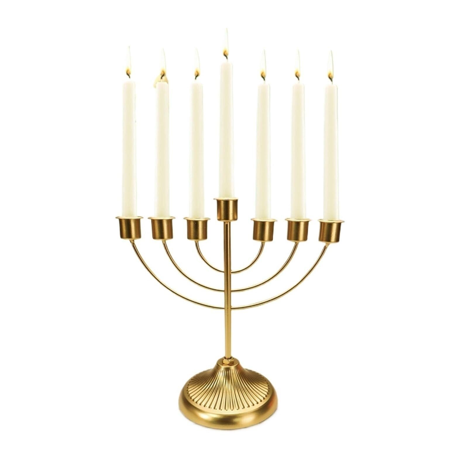 Candle Holders Decoration Menorah Golden Table Centerpiece Candelabra For Desk Bedroom
