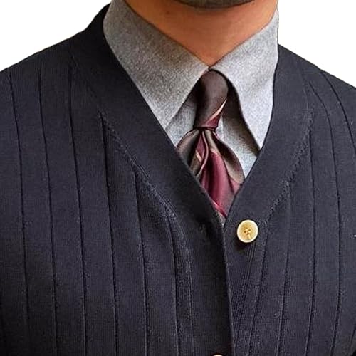 Mens Cable Knit Cardigan Sweater Button Long Sleeve Sweaters Casual Regular Fit Cardigans for Men (X-Large,Black)4