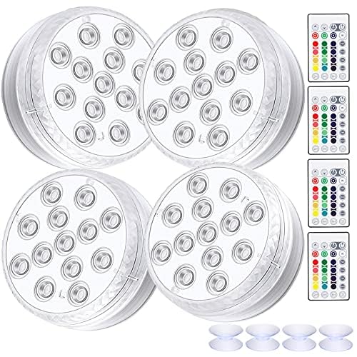 ALED LIGHT Submersible RGB LED Pond Lights, 4 Pack
