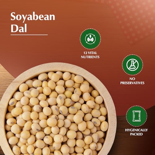 Image of Amazon Brand - Vedaka Unpolished Soybean | 500 G | Premium Soya Beans
