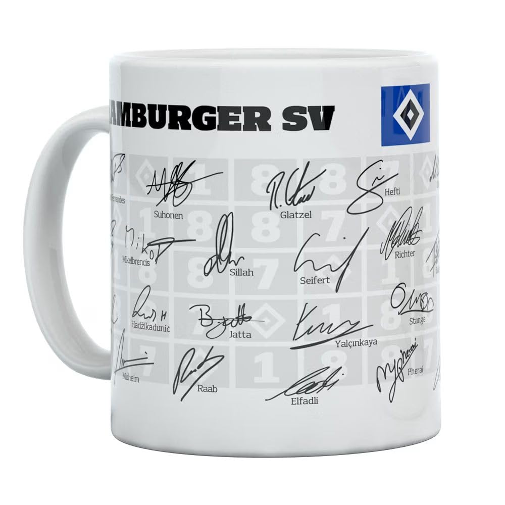 Hamburger SV HSV kubek z podstawką 24/25 kubków 300 ml ceramika HSV artykuł dla fanów + FanEmotion otwieracz do butelek