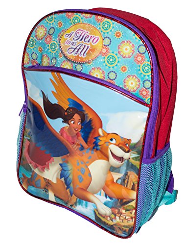 Flying Jaquin with Elena : Colourful Disney Princess of Avalor School Bag Backpack  Girls