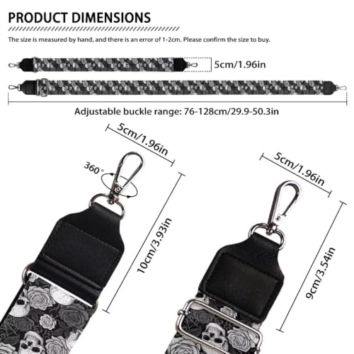 Image of Adjustable Purse Strap Replacement, Wide Shoulder Canvas Bag Strap, Crossbody Handbag Strap