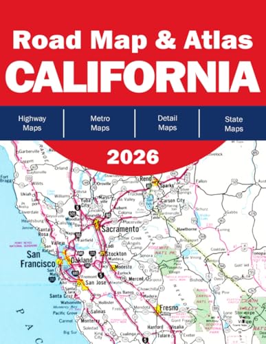 California Road Map - California Road Atlas - California Road Trip Map