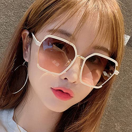 Ladies Small Frame Milk Tea White Sunglasses Retro Sunglasses Face Sunscreen Sunglasses for Women3