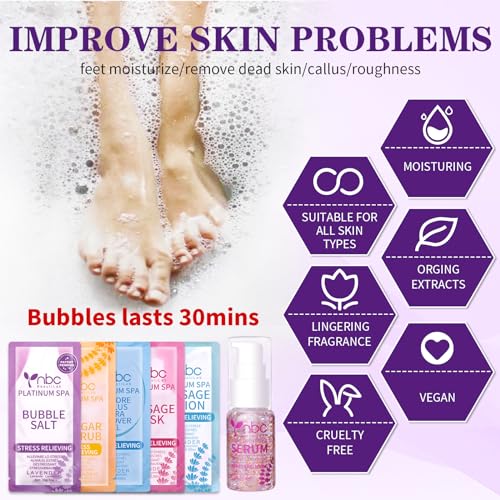 image for nbc BeautiLab Pedicure Foot Soak Set - Upgraded 6 in 1 Foot Spa, Foot 