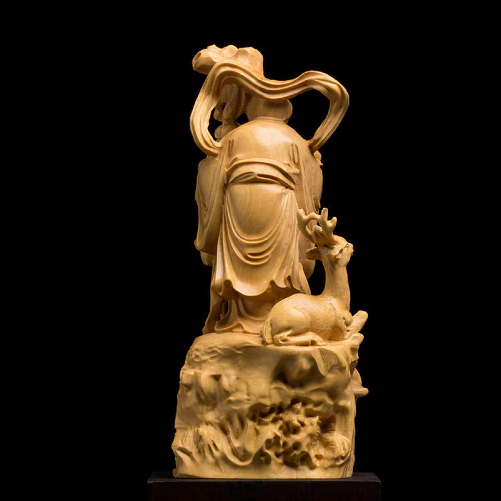 中国で購入　木彫　彫刻 Amazon.co.jp: 彫刻 中国のShouxing像木彫り古い誕生日の星木彫り
