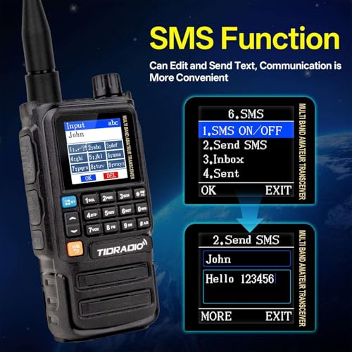 Image of TIDRADIO TD-H3 Plus(BP-3) Ham Radio Handheld, Bluetooth-Headphone-connectable, Web Upgrade, APP PC Wireless Programming, 8-Band Long Range Walkie Talkies NOAA Weather Two-Way Radio