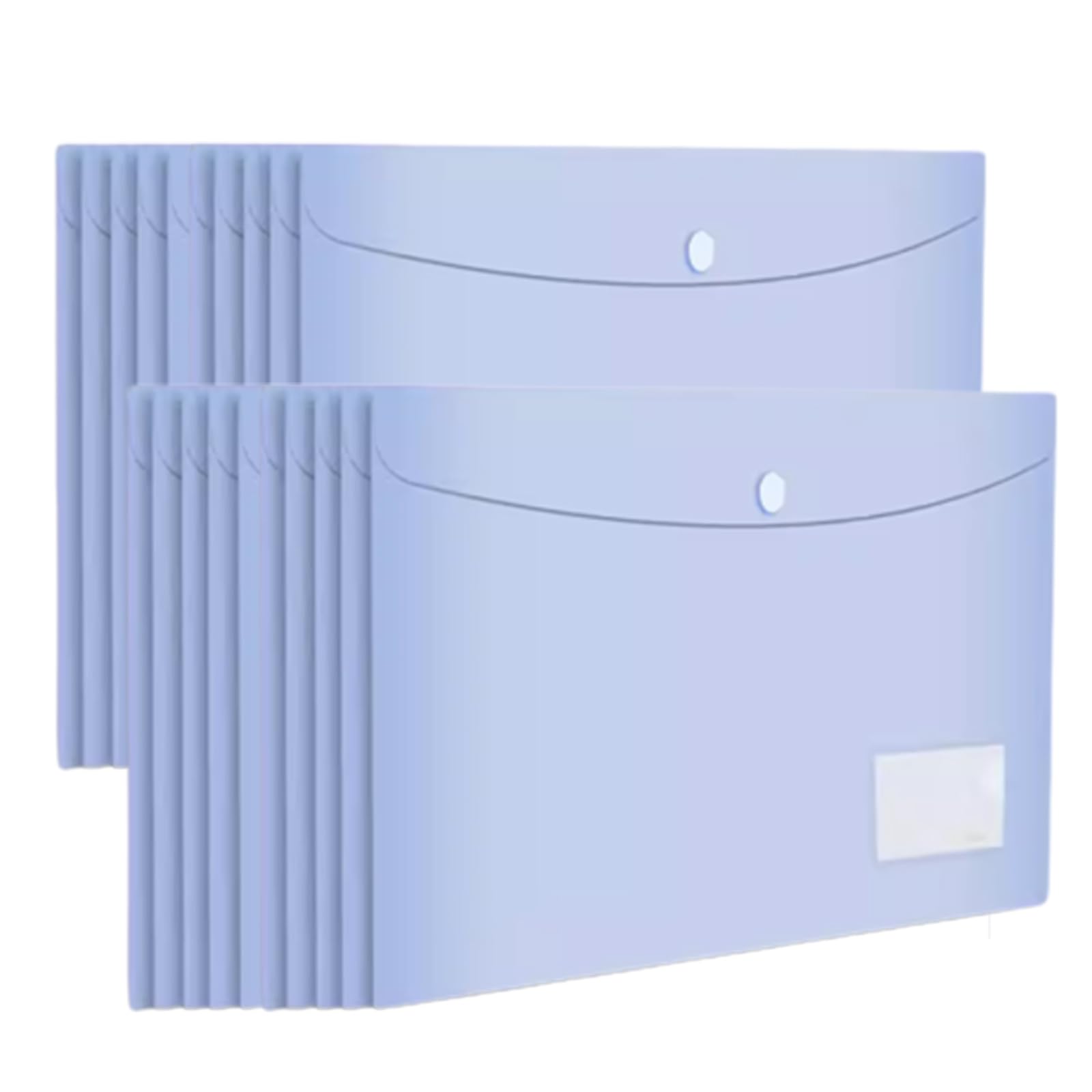 Cartelle Cartelle Portadocumenti, for Documenti, Cartelle A4 in plastica, 20 Pezzi, Cartella Portadocumenti Impermeabile con Bottone Automatico/Blu