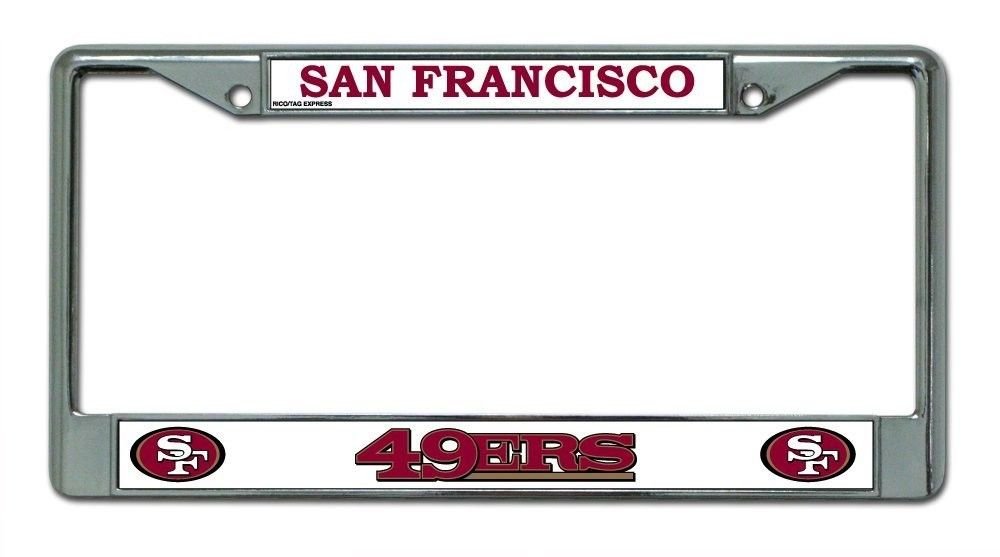 Rico Industries NFL Fan Shop Standard Chrome License Plate Frame